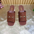 Platform Espadrille Sandals – G Canvas – (Premium Quality )