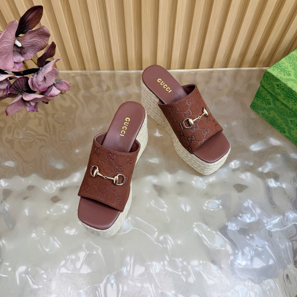 Platform Espadrille Sandals – G Canvas – (Premium Quality )