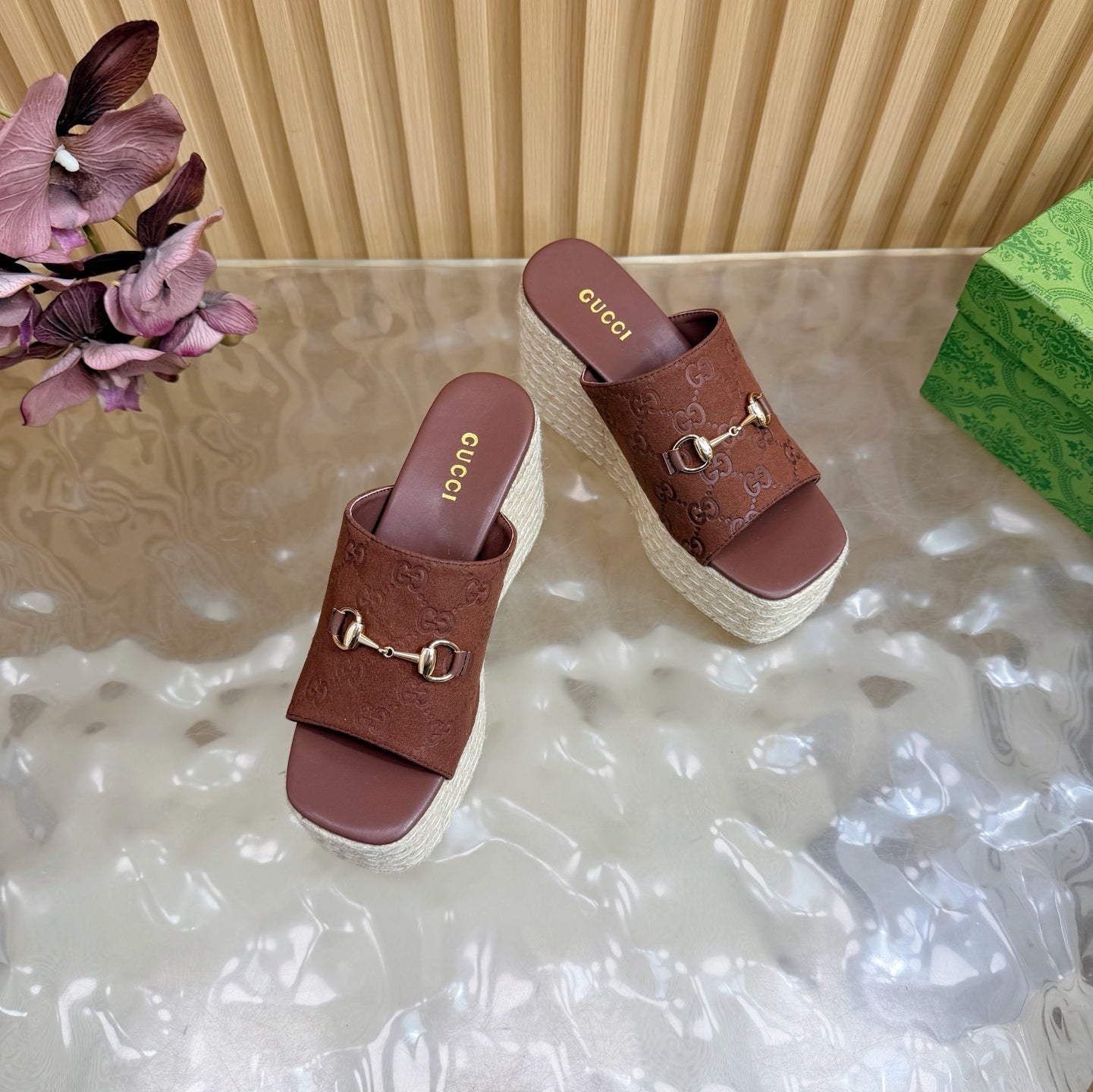 Platform Espadrille Sandals – G Canvas – (Premium Quality )