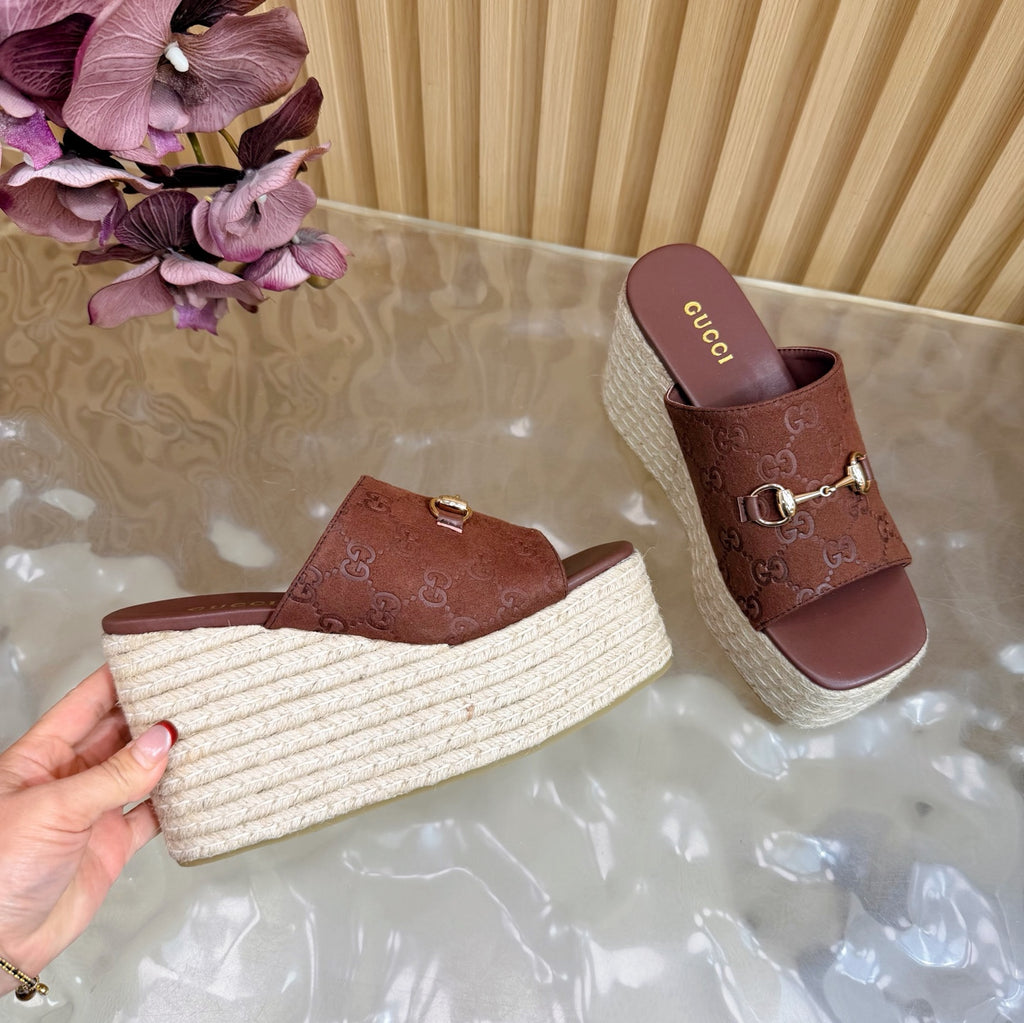 Platform Espadrille Sandals – G Canvas – (Premium Quality )