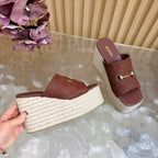 Platform Espadrille Sandals – G Canvas – (Premium Quality )