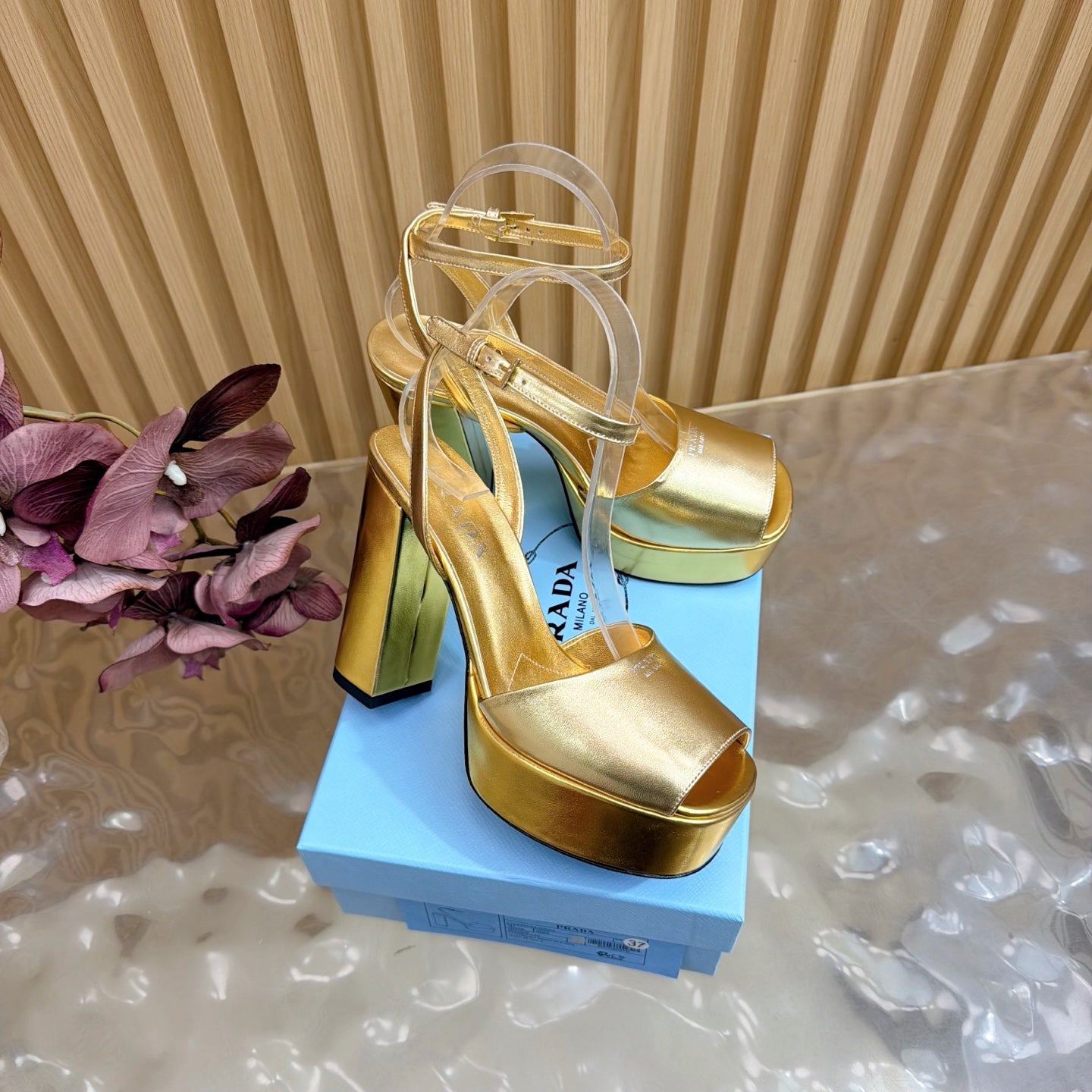 Platform High Heel Sandals – Crystal Detail – (Premium Quality )