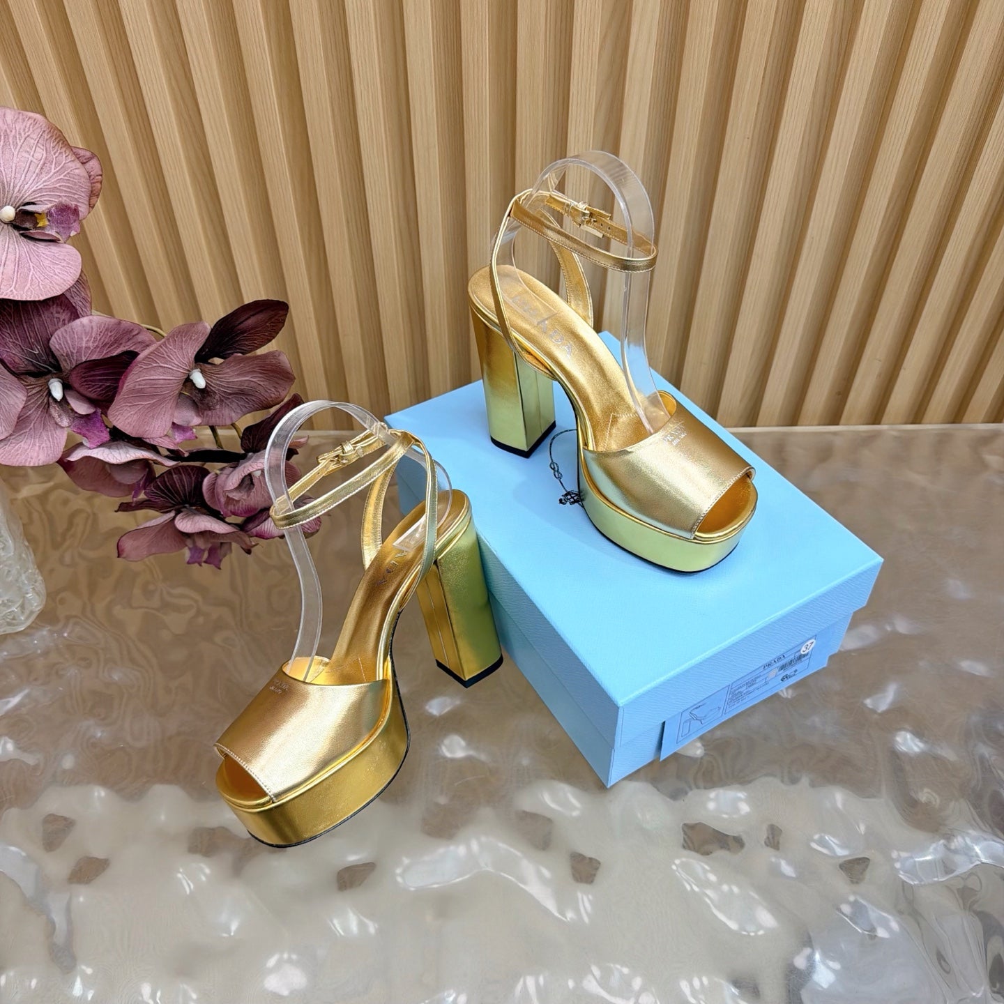 Platform High Heel Sandals – Crystal Detail – (Premium Quality )