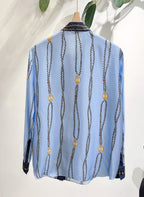 🆕 26SS Chain Print Silk Shirt 🌸 (Premium Quality )
