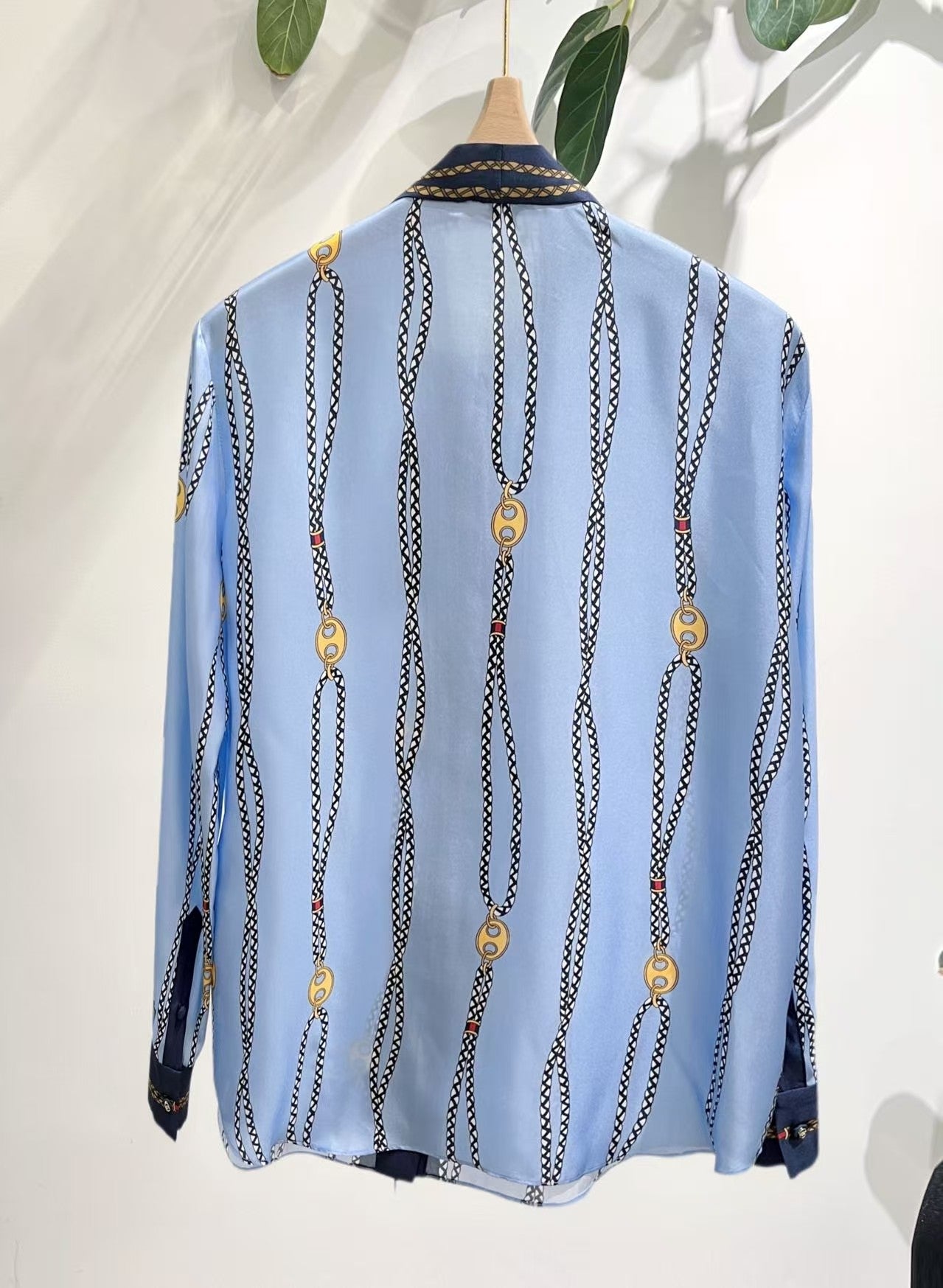 🆕 26SS Chain Print Silk Shirt 🌸 (Premium Quality )