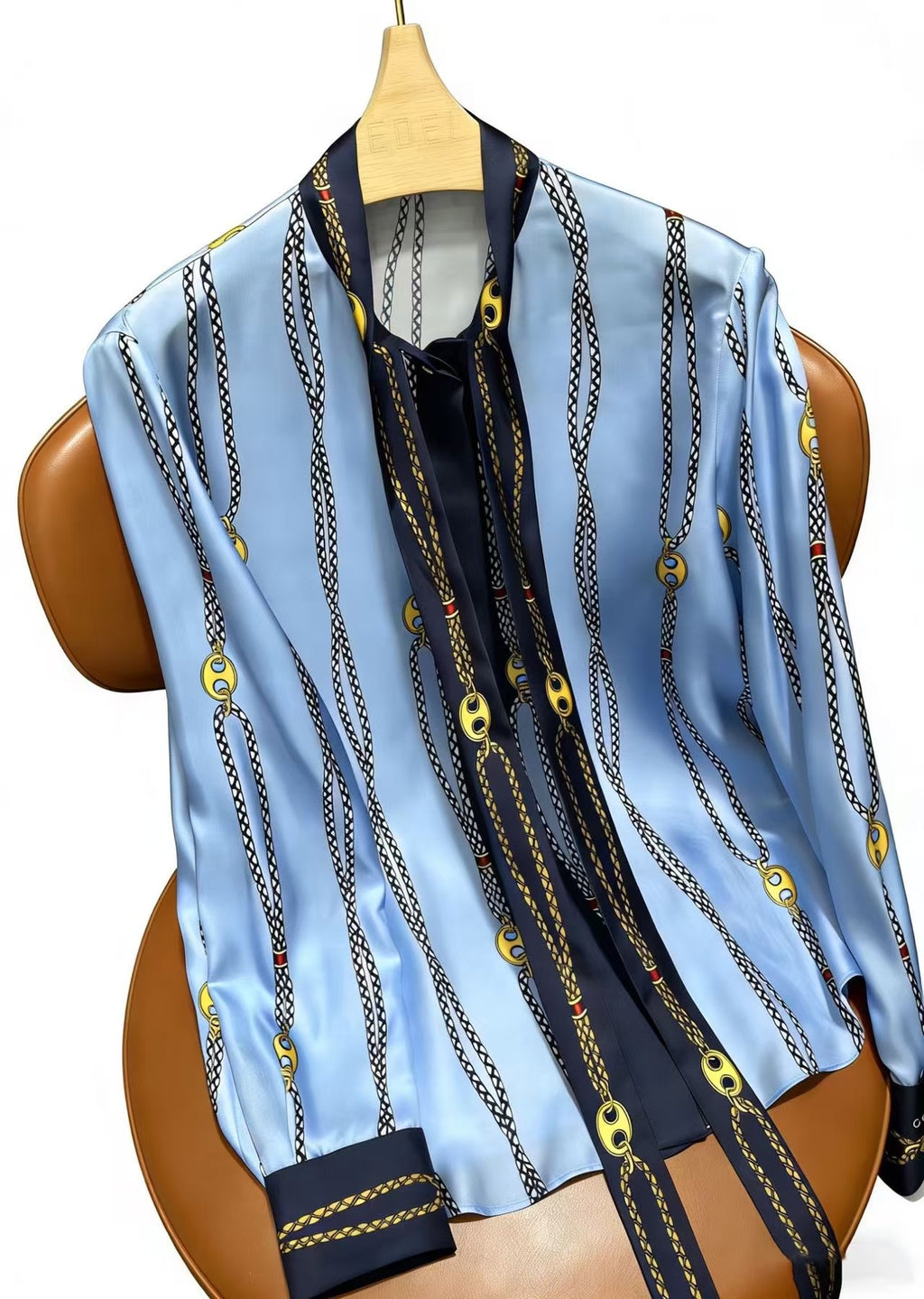 🆕 26SS Chain Print Silk Shirt 🌸 (Premium Quality )