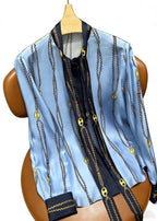 🆕 26SS Chain Print Silk Shirt 🌸 (Premium Quality )