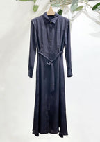 🆕Classic Woven Silk Dress – Luxurious Texture