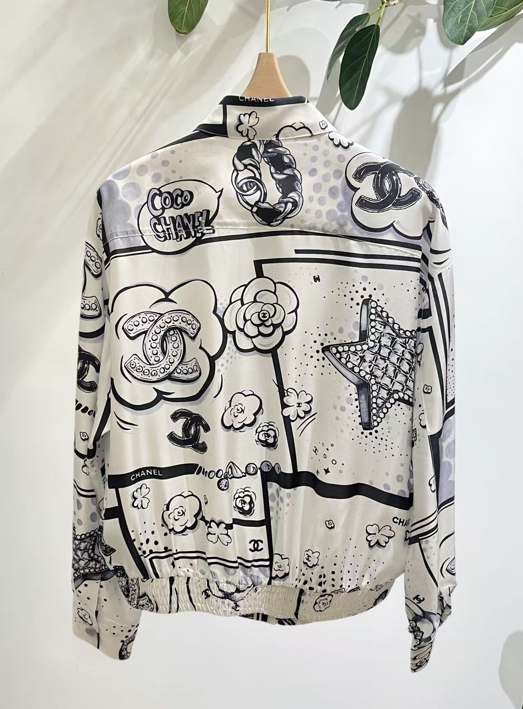 🆕 Pearl Print Silk Shirt – Luxurious Woven Texture – (Premium Quality )