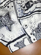 🆕 Pearl Print Silk Shirt – Luxurious Woven Texture – (Premium Quality )