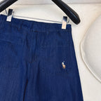 Classic Logo Embroidered Denim Set – Shirt & Straight Pants