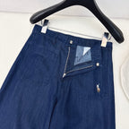 Classic Logo Embroidered Denim Set – Shirt & Straight Pants