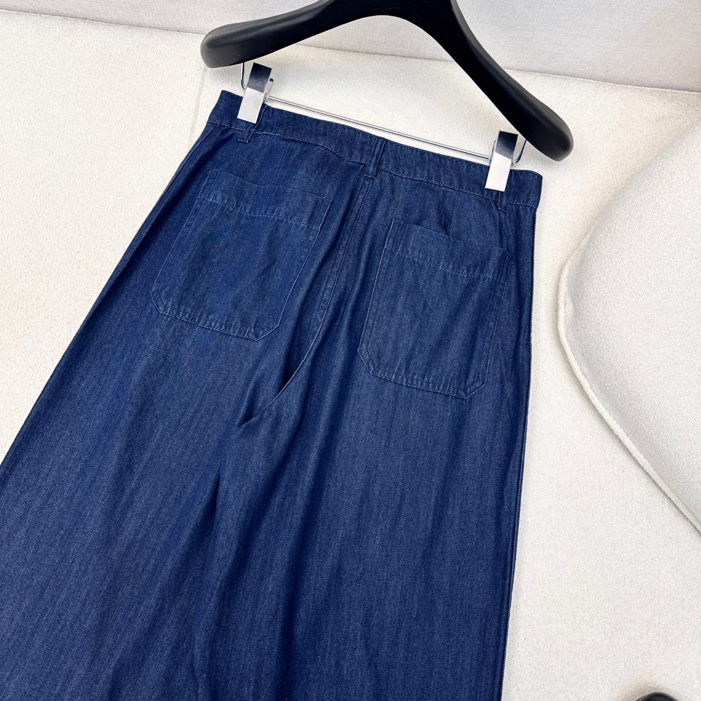 Classic Logo Embroidered Denim Set – Shirt & Straight Pants