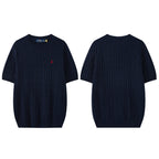 Cable Knit Embroidered Po T-Shirt