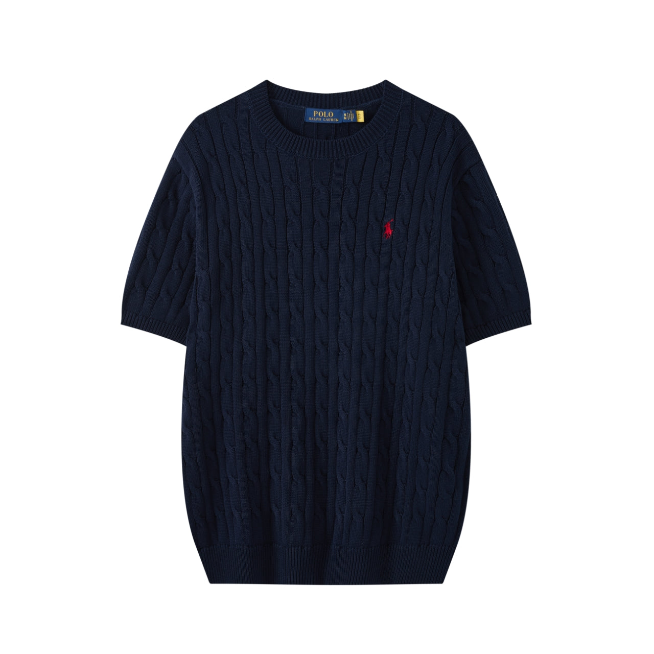 Cable Knit Embroidered Po T-Shirt