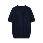 Cable Knit Embroidered Po T-Shirt