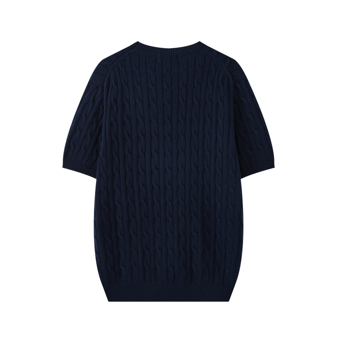 Cable Knit Embroidered Po T-Shirt