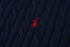 Cable Knit Embroidered Po T-Shirt