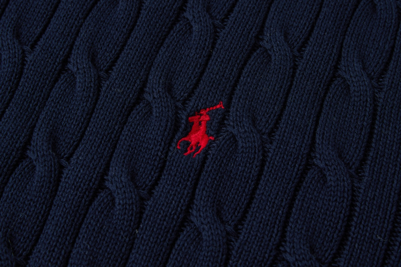 Cable Knit Embroidered Po T-Shirt