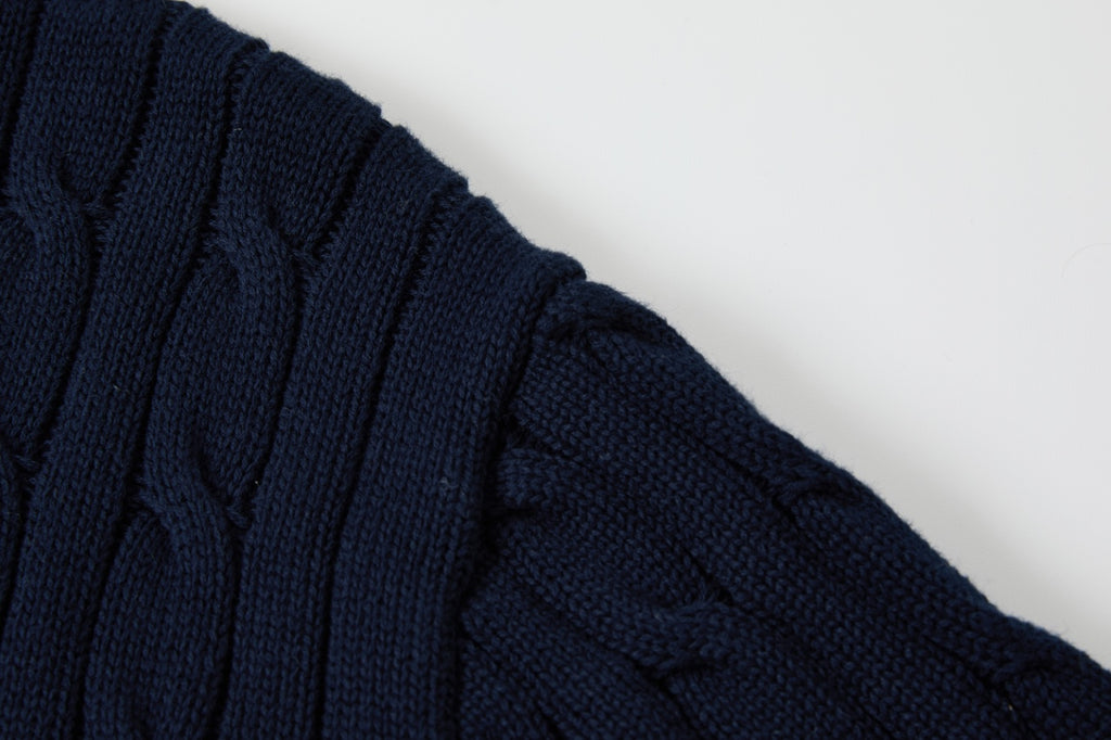 Cable Knit Embroidered Po T-Shirt