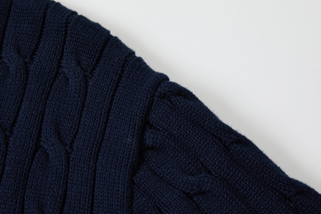 Cable Knit Embroidered Po T-Shirt