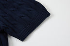 Cable Knit Embroidered Po T-Shirt