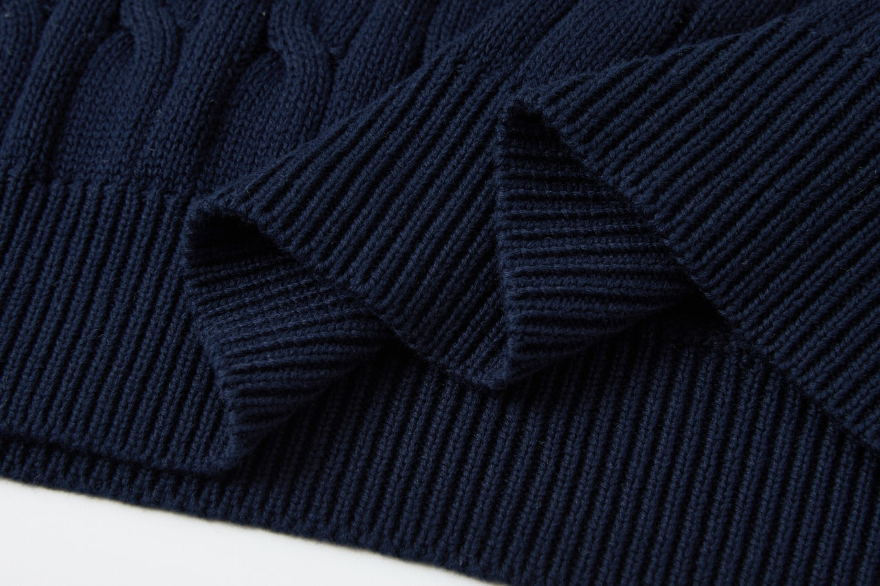 Cable Knit Embroidered Po T-Shirt