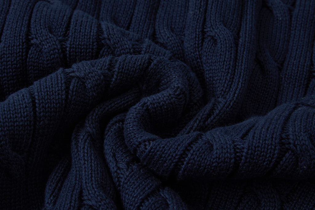 Cable Knit Embroidered Po T-Shirt