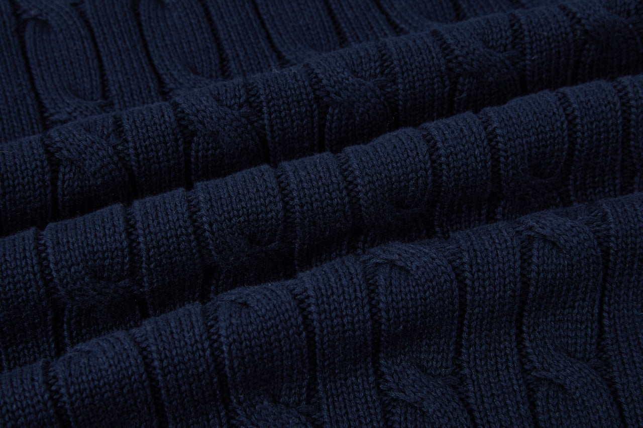 Cable Knit Embroidered Po T-Shirt