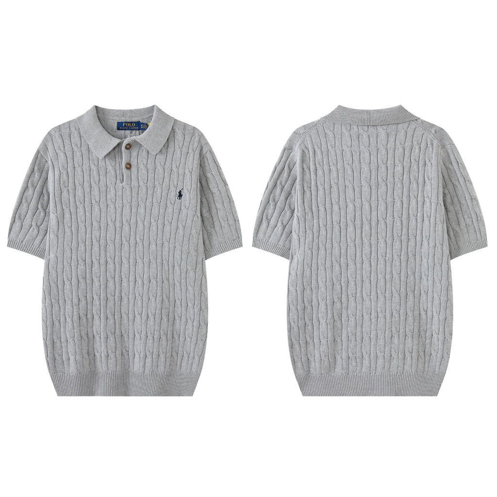 Cable Knit Embroidered P T-Shirt