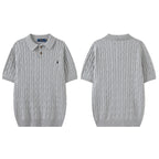 Cable Knit Embroidered P T-Shirt