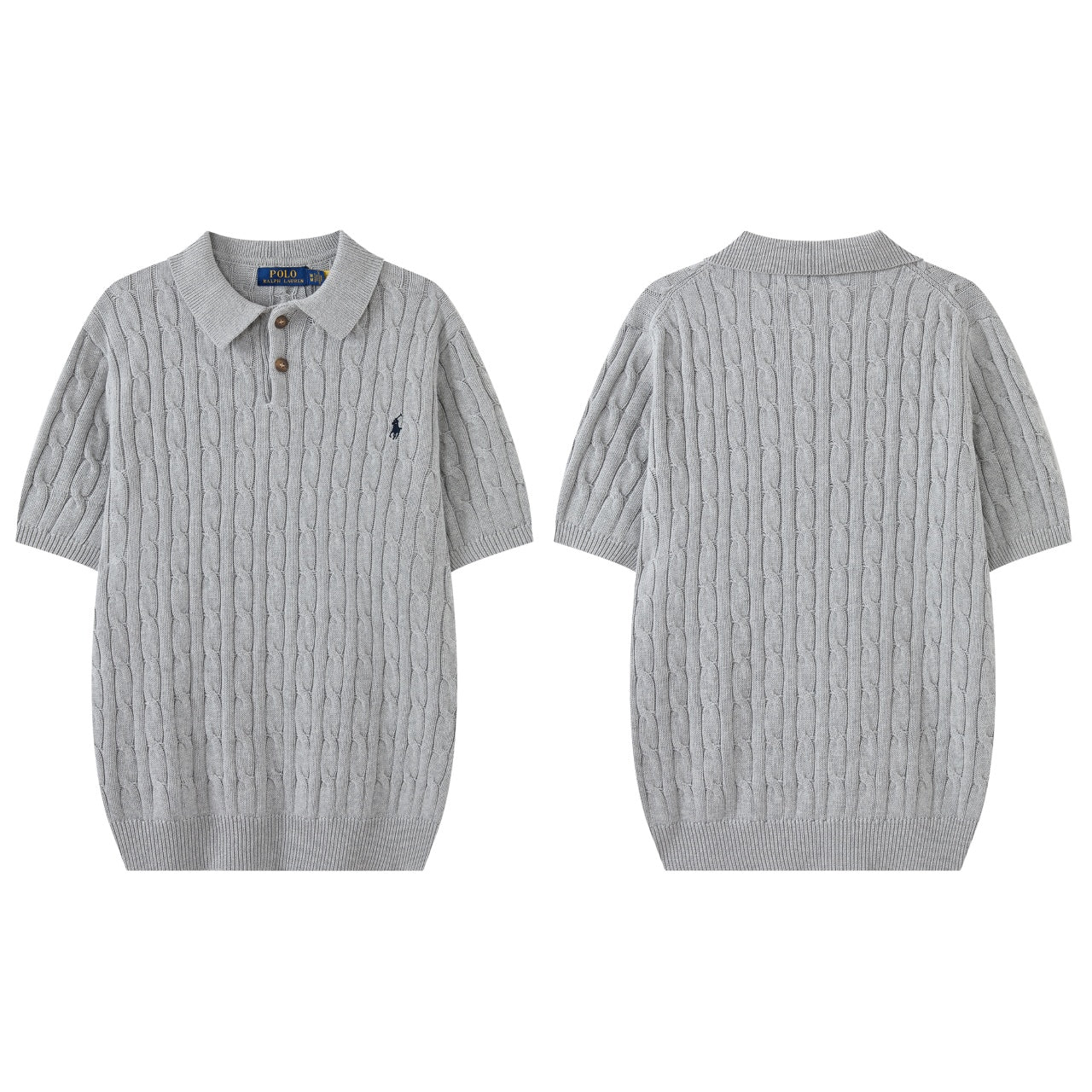 Cable Knit Embroidered P T-Shirt