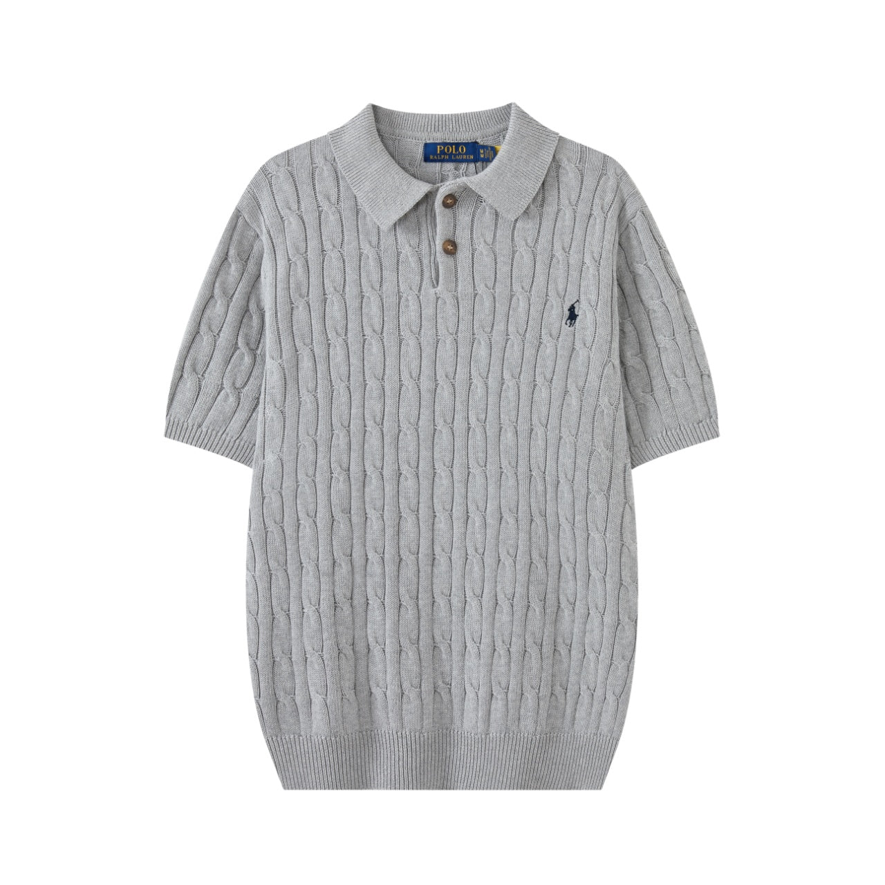 Cable Knit Embroidered P T-Shirt