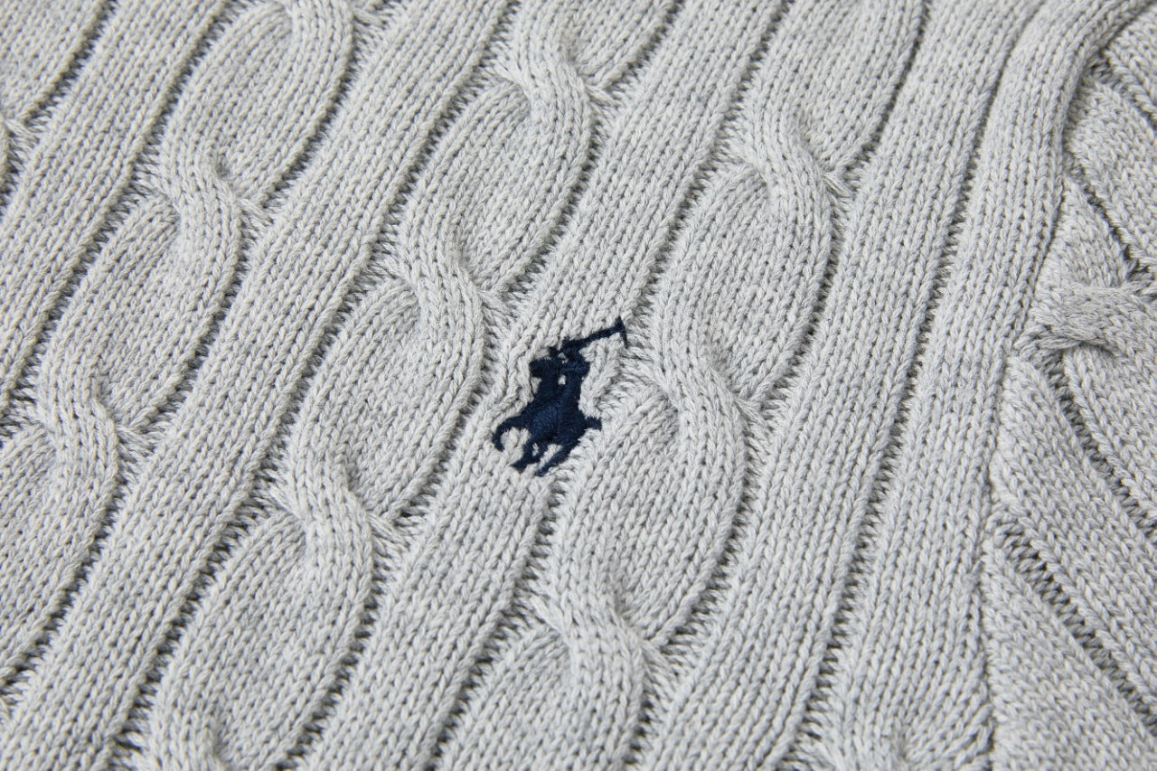 Cable Knit Embroidered P T-Shirt