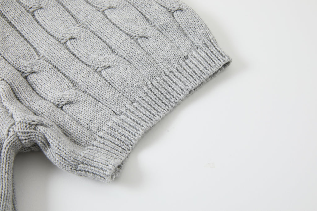Cable Knit Embroidered P T-Shirt
