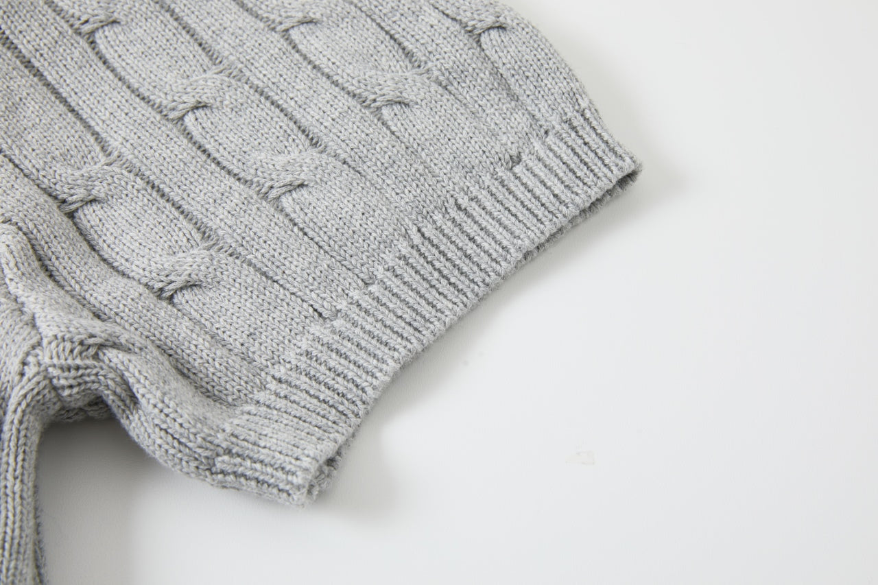 Cable Knit Embroidered P T-Shirt