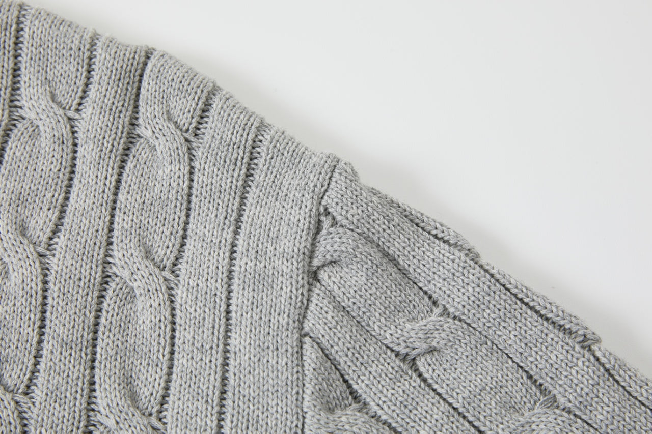 Cable Knit Embroidered P T-Shirt