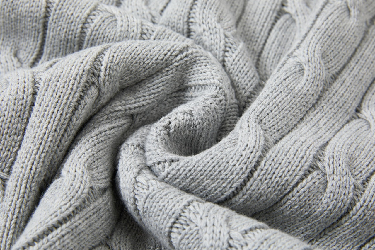 Cable Knit Embroidered P T-Shirt