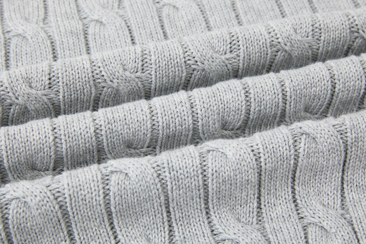 Cable Knit Embroidered P T-Shirt