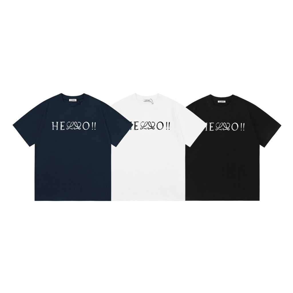 Distressed Logo Cotton T-Shirt