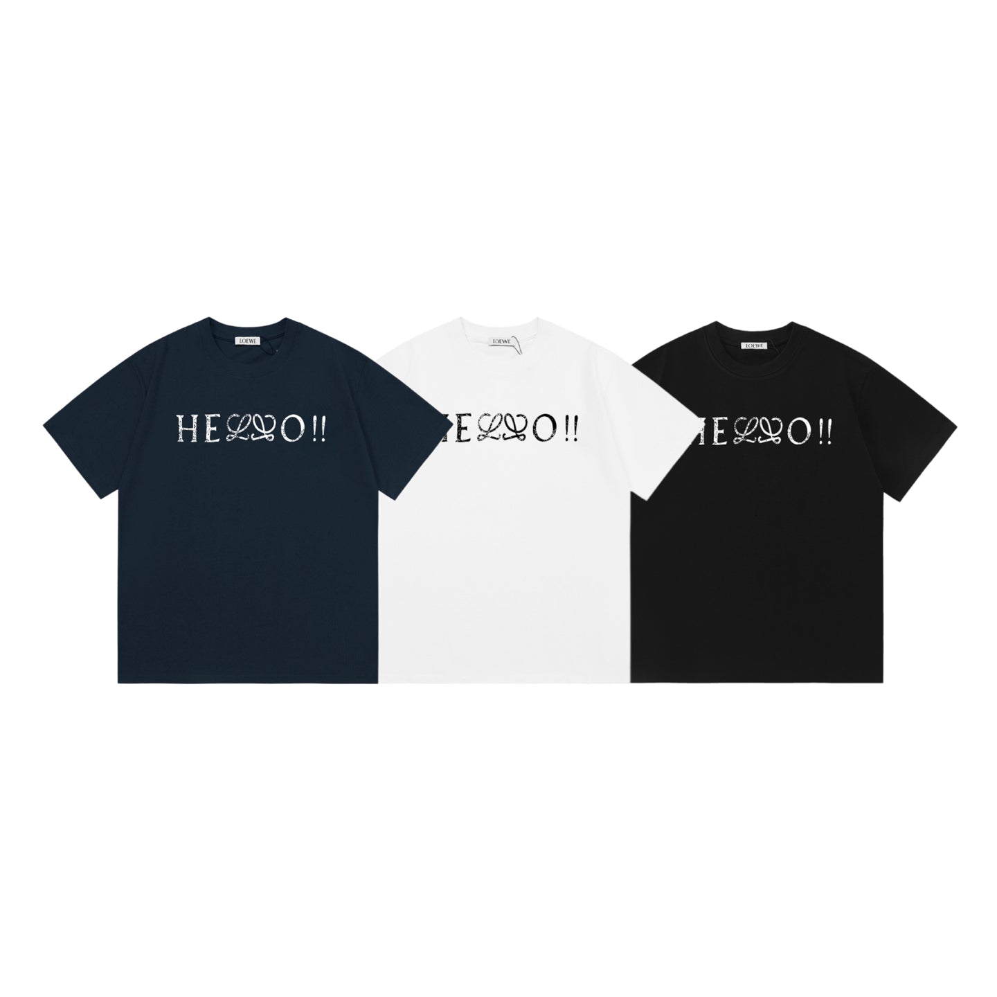 Distressed Logo Cotton T-Shirt