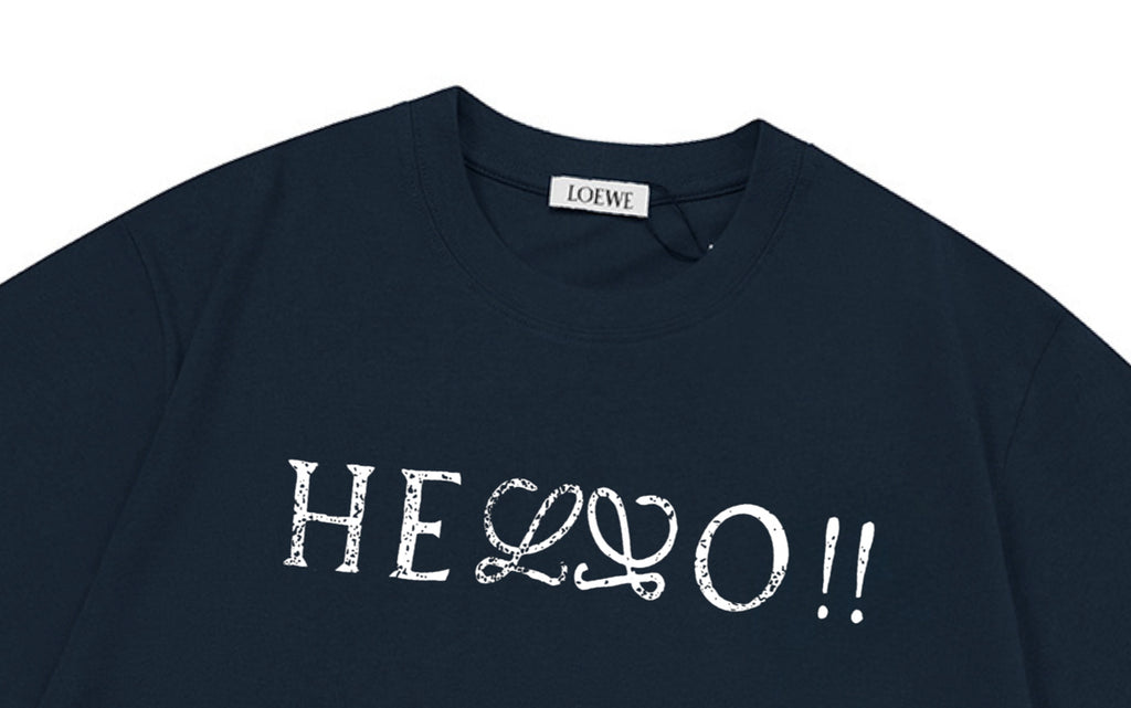Distressed Logo Cotton T-Shirt