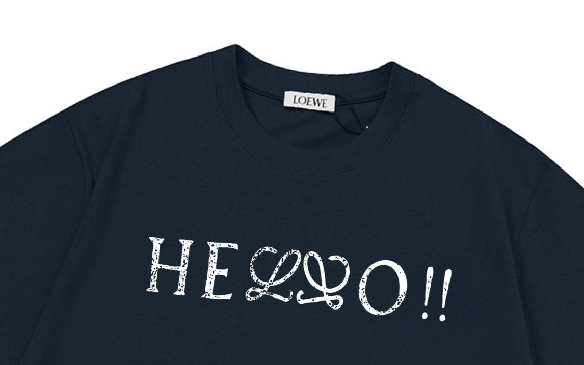 Distressed Logo Cotton T-Shirt