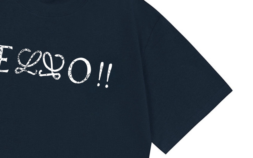 Distressed Logo Cotton T-Shirt