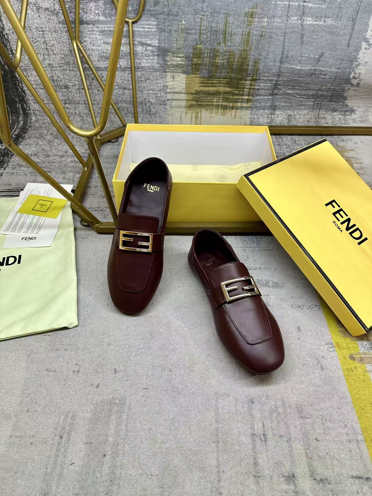 Premium Lambskin Leather Loafers with Gold Buckle – Soft Comfort Fit