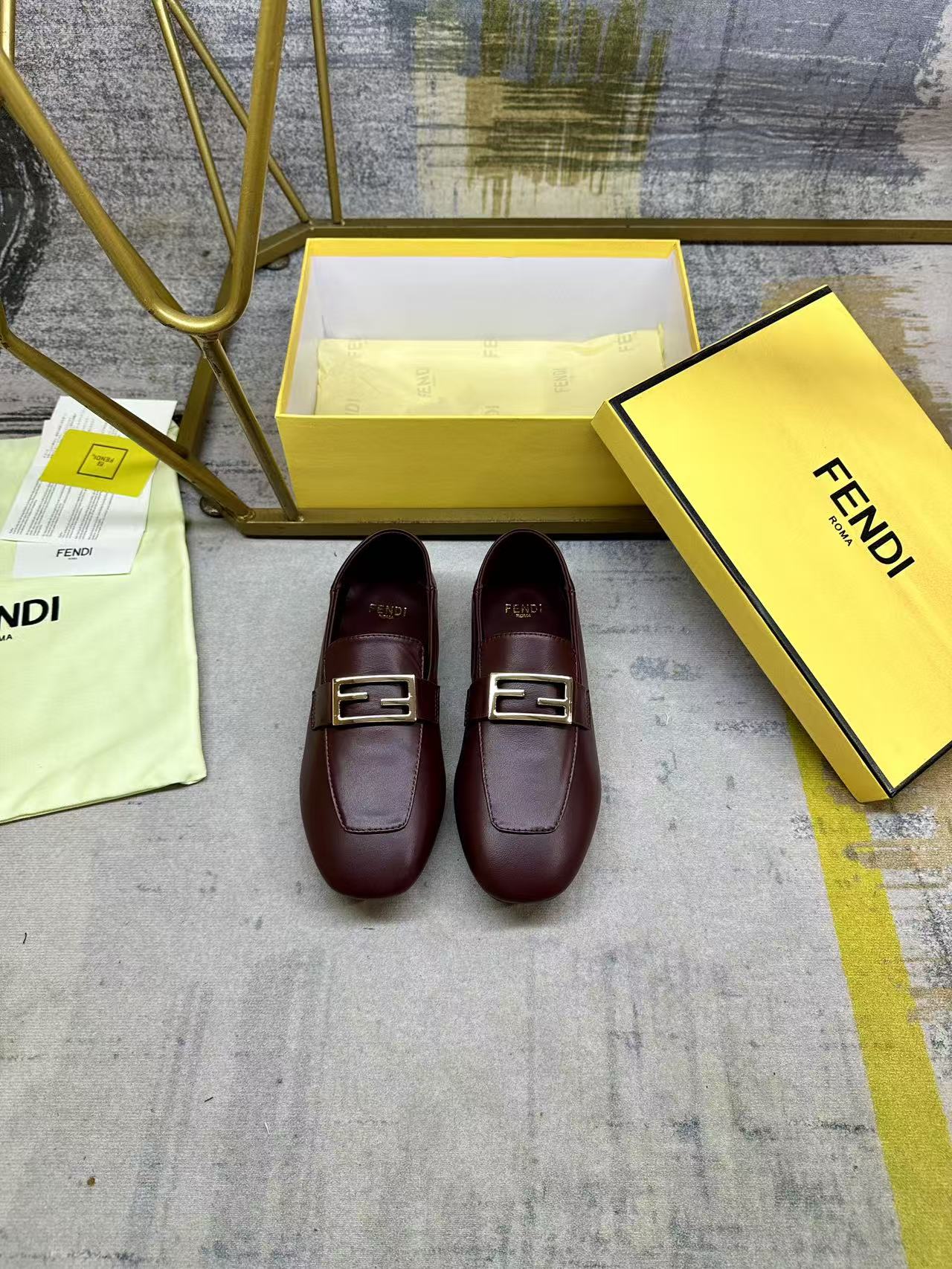 Premium Lambskin Leather Loafers with Gold Buckle – Soft Comfort Fit