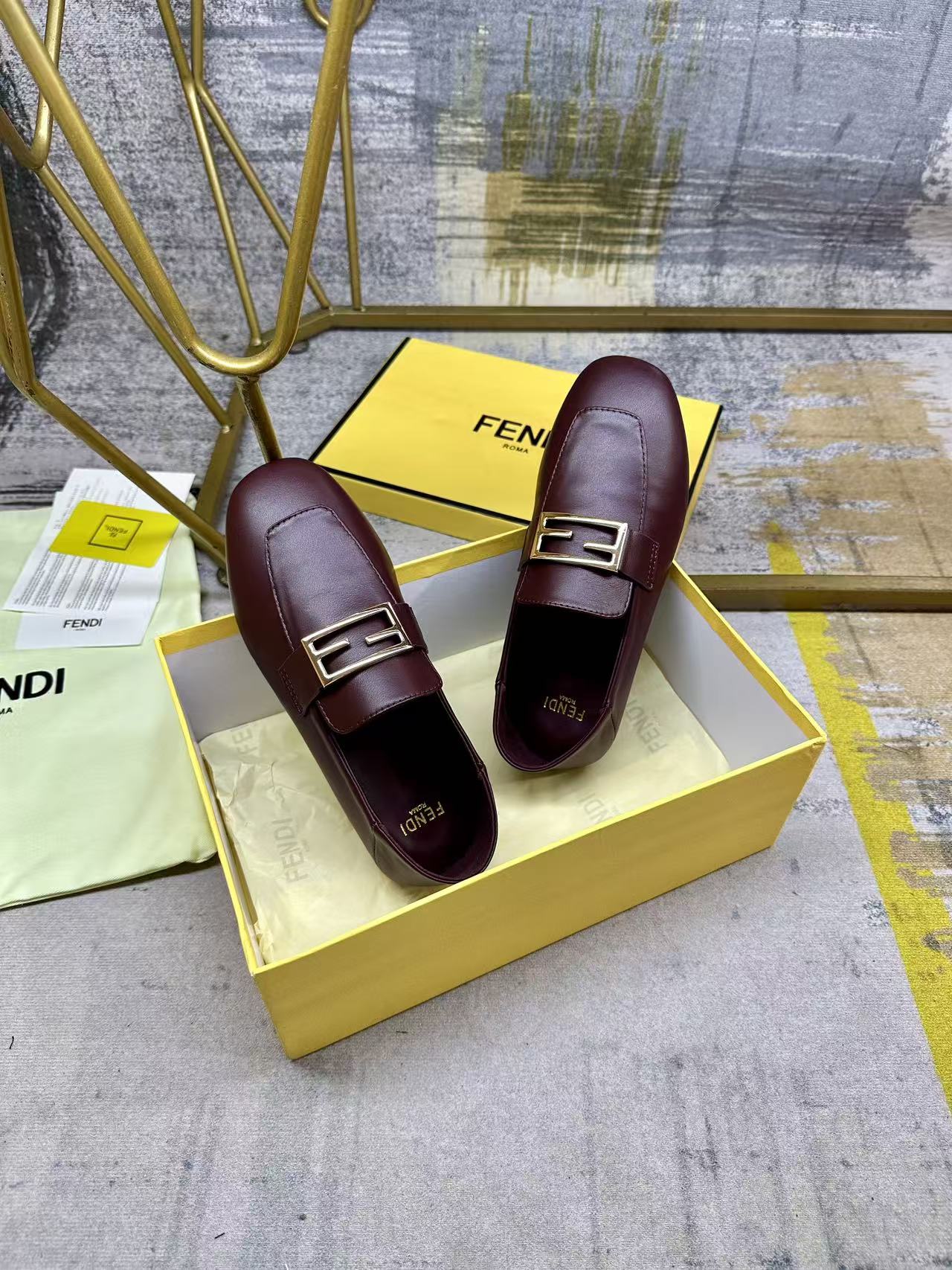 Premium Lambskin Leather Loafers with Gold Buckle – Soft Comfort Fit