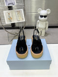 Suede Summer Chunky Sole Slides