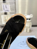 Suede Summer Chunky Sole Slides