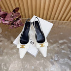 Triomphe Pointed Toe Kitten Heels
